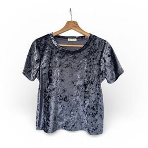 Occasion 90s Crushed Velvet Short Sleeve Top Y2K Size S